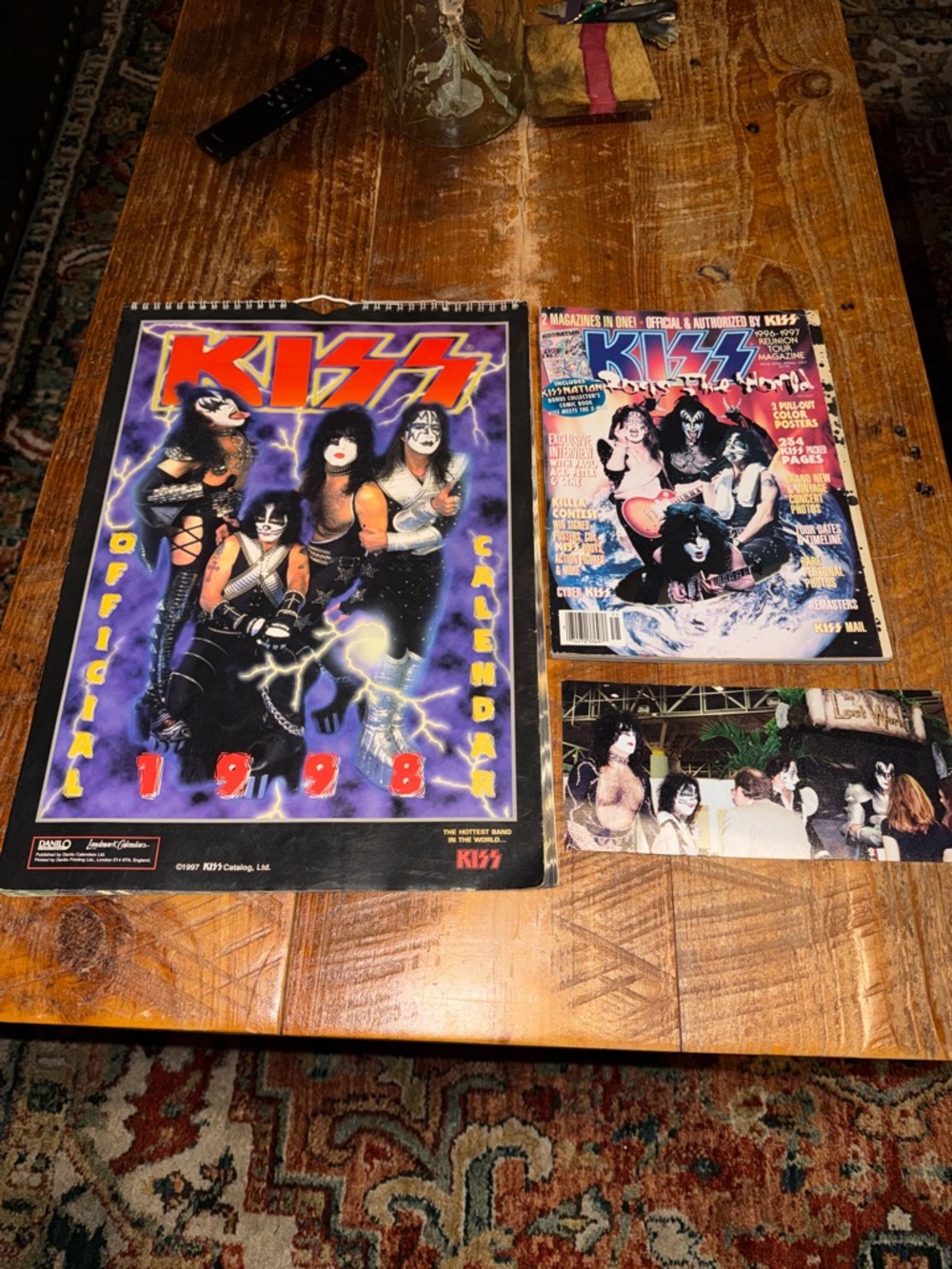 Kiss Official 1998 Calendar Poster, 1996-1997 Reunion Tour Magazine & Photo